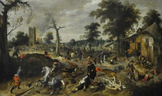 Sebastiaen Vrancx - De plundering van Wommelgem, 1625-1630