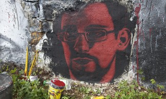 Edward Snowden, painted portrait IMG_8815 - thierry ehrmann