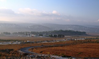 Huwarra checkpoint from a hilltop - michael loadenthal