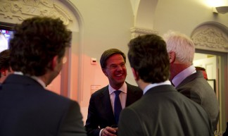 Na afloop van de presentatie - Minister-president Rutte
