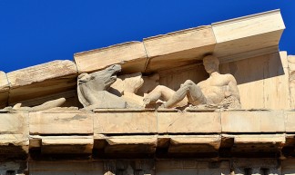 East pediment, Parthenon, south corner, June 2012 - Stelios ZACHARIAS
