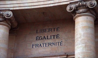 "Liberte - Egalite - Fraternite" = Liberty, equality, fraternity (brotherhood) - Tilemahos Efthimiadis