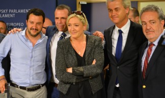 Salvini (Lega Nord), Vilimsky (FPÖ), Le Pen (FN), Wilders (PVV), Annemans (VB) - EurActiv.com