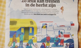 De nrc.next treinspecial. Een hele krant vol over de trein. Leuk idee! - Peter van Teeseling