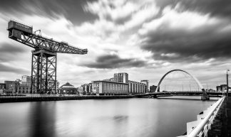 Clyde arch, Glasgow, Scotland - Black and white cityscape photography - Giuseppe Milo