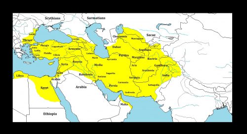 Het Perzische Rijk rond 500 v. Chr.