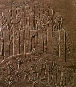 Verwoesting van de Elamitische hoofdstad Susa door de Assyrische koning Ashurbanipal. Foto gemaakt door Zereshk.