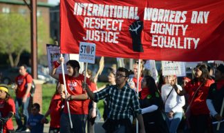 International Workers Day march for immigrant and workers rights - Fibonacci Blue