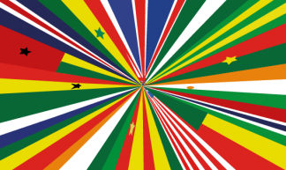 Forget everything you think you know about African art... We Face Forward Flag - Duncan Hull