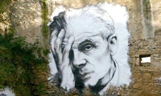 Aldous Huxley painted portrait IMG_7518 - thierry ehrmann