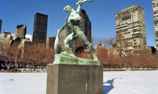 Statue by the Soviet Sculptor Evgeny Vuchetich - United Nations Photo