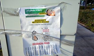 Ad for surrogate mothers, Burbank, California, USA - Cory Doctorow