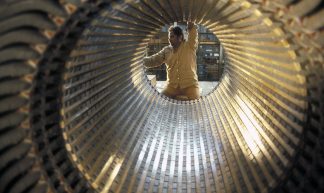Worker in an industrial factory - World Bank Photo Collection