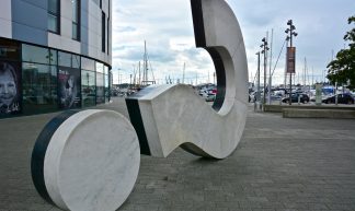 Ipswich, Waterfront, Ipswich Campus, The Big Question Mark Sculpture - Martin Pettitt