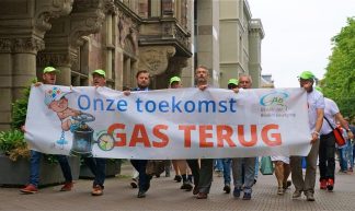 Groninger Bodem Beweging protesteert in Den Haag - Roel Wijnants