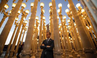 Mayor Garcetti celebrating the 10th anniversary of Urban Light at the Los Angeles County Museum of Art - Eric Garcetti