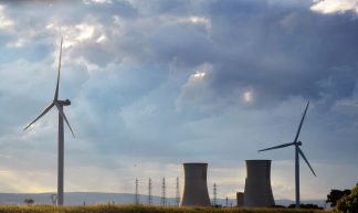 old nuclear power plant & new wind turbine - Jeanne Menjoulet