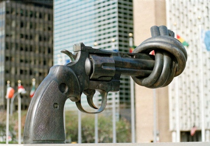 cc Flickr United Nations Photo Non-Violence sculpture