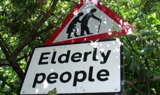 Elderly People - sign on Warwick Road, Olton - Elliott Brown