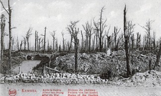 After the War: Ruins of the Castles (Postcard), Kemmel Hill, Flanders, Belgium, Undated - John Perivolaris