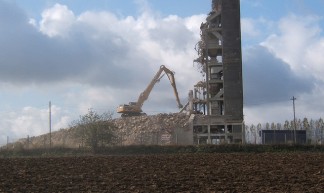Haughley grain silo demolition (1) - Andrew Hill