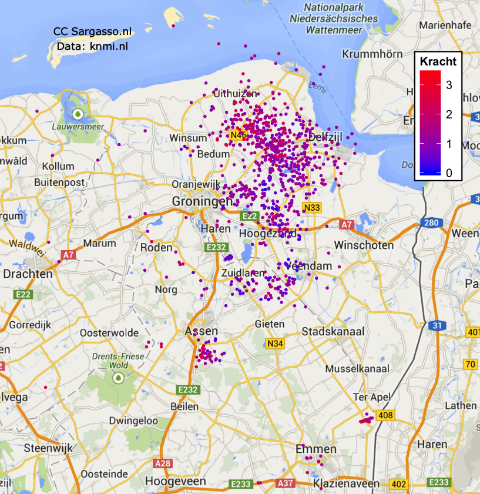 Aardbevingen in Groningen, Drenthe en Friesland