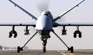 Reaper UAV Taxis at Kandahar Airfield - UK Ministry of Defence