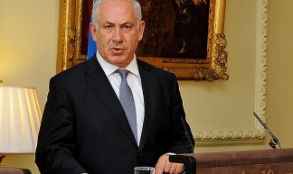 Benjamin Netanyahu at press conference - Downing Street