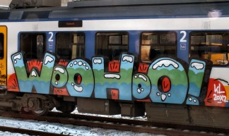 graffiti trein Hollands Spoor - Gerard Stolk