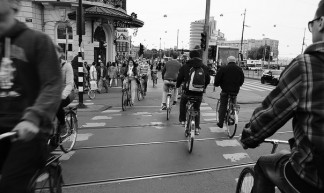 Bikes crossing Amsterdam - schermpeter42