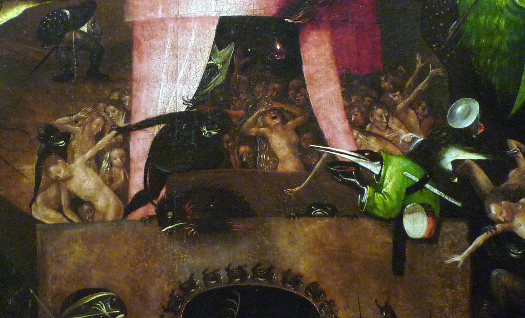 cc Flickr Steven Zucker photostream Hieronymus Bosch, The Last Judgement, Right Panel Detail with Damned