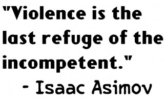 Isaac Asimov Quote on Violence - Ammon Beckstrom