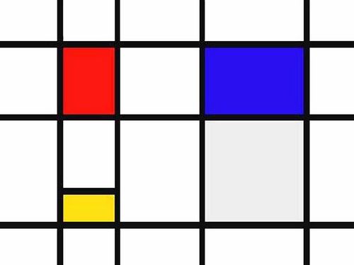 Composition in Red, Yellow, and Blue (© Piet Mondriaan)
