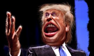 Donald Trump - Caricature (Painting) - DonkeyHotey