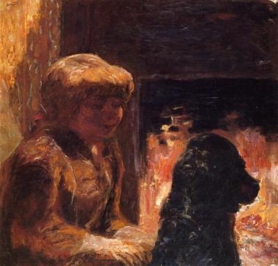 © Pierre Bonnard Faire use wikiart Woman with Dog (also known as Marthe Bonnard and Her Dog)