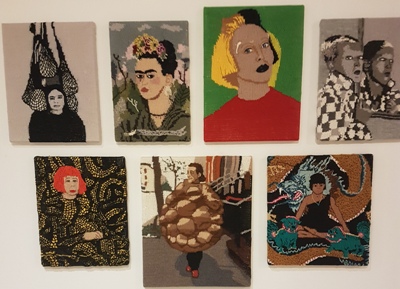 Kate Just Feminist Fan op Textiel Biennale 2017 Museum Rijswijk eigen foto