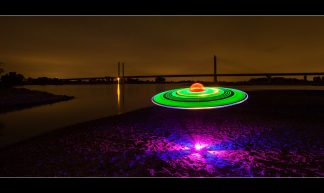 UFO Spottet in Rees (SOOC ! ) Lightpainting - Maarten Takens