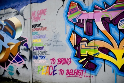 cc Flickr Philip Ray photostream Belfast peace wall graffiti