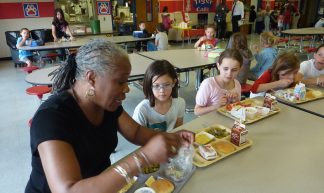Audrey Rowe Eating Lunch with Fishers Elementary School Children - U.S. Department of Agriculture