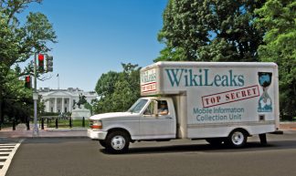 wikileaks truck whitehouse - Wikileaks Mobile Information Collection Unit
