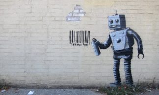 Banksy NYC, Coney Island, Robot - Scott Lynch