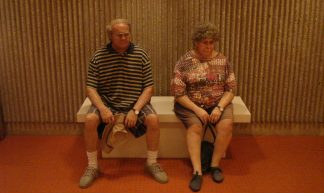 OLD COUPLE ON A BENCH - cp_thornton