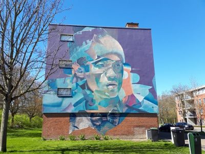 Mural Telmo Miel Kastanjestraat Goes foto Krina van der Drift