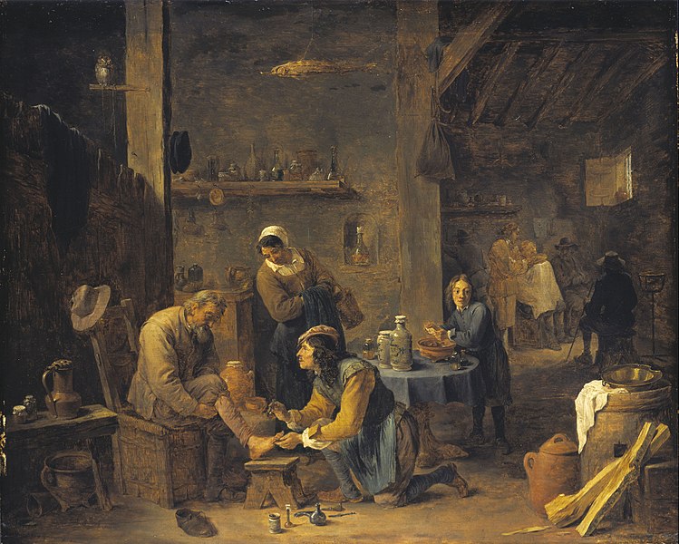 https://commons.wikimedia.org/wiki/File:David_Teniers_the_Younger_-_Village_Doctor_visiting_a_Patient.jpg