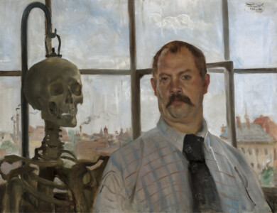 Flickr CC BY-NC 2.0 Lluís Ribes Mateu Self-portrait with a Skeleton by LOVIS CORINTH 1896. 