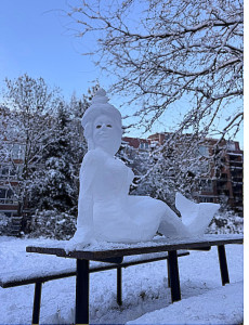 Sneeuwpop zeemeermin Joannes Hogebrink